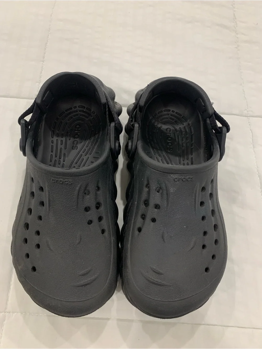 CROCS Kids Black Classic-Style Clog Sandals